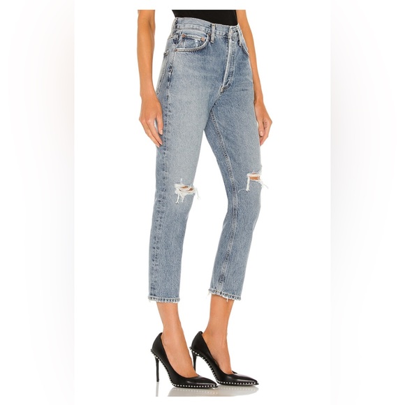 Agolde Riley High Rise Straight Crop - Picture 4 of 5